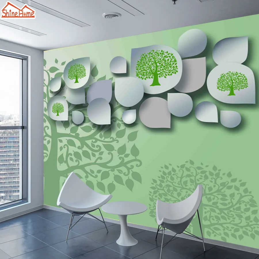 

ShineHome-Modern Large Cartoon Tree Bedroom Background Mural Photo Wallpaper for walls 3 d Wallpapers 3d Living Room Wall Paper