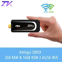 H96 Pro H3 Мини ПК Amlogic S905X четырехъядерный Android 7,1 tv Dongle Miracast 2G ram 16G 2,4G/5G WiFi BT 4,0 4K HD tv Stick H96Pro