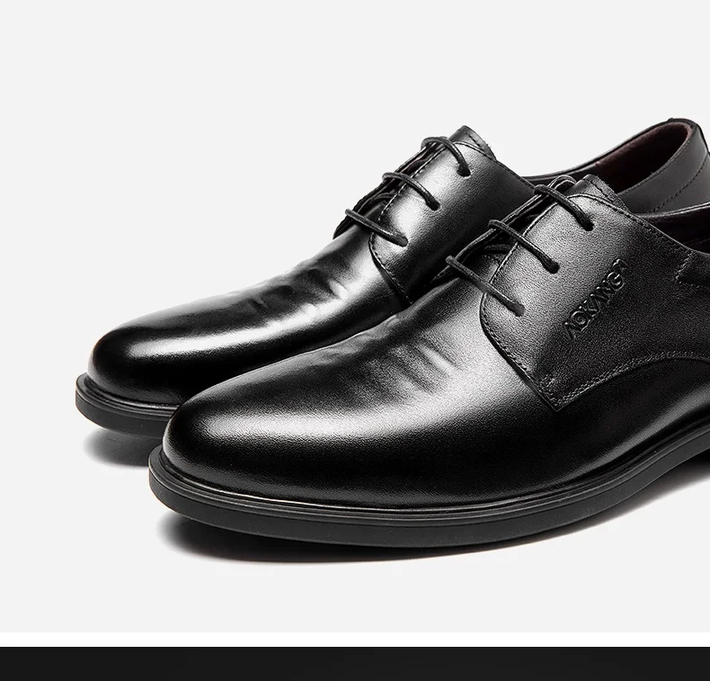 AOKANG/2019 Мужские модельные туфли; нескользящие оксфорды; мужские туфли из натуральной кожи; мужские туфли дерби; обувь высокого качества на
