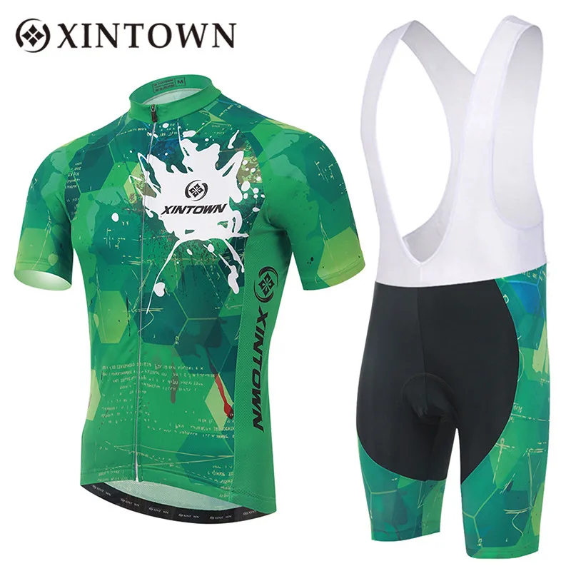 

Xintown Pro Cycling Top Shirt + Bib Pant Mountain Cycling Jersey Summer Unisex Breathable Quick Dry Riding Racing Sportswear