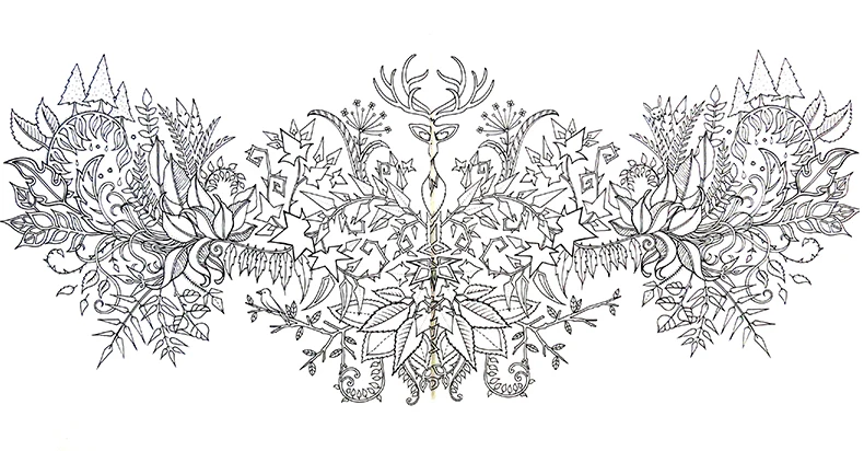 Enchanted Forest Coloring Book 9 Symbols Light Picture More Detailed About