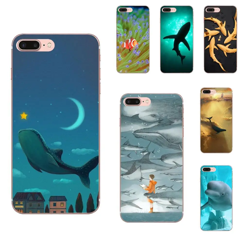 

Whale Shark Dolphin For Huawei Honor Mate Nova 2 6A 7A 7C 8C 8S 10 10i Y5 Y9 Lite P Smart GR5 2019 Soft Tpu Phone Case Cover