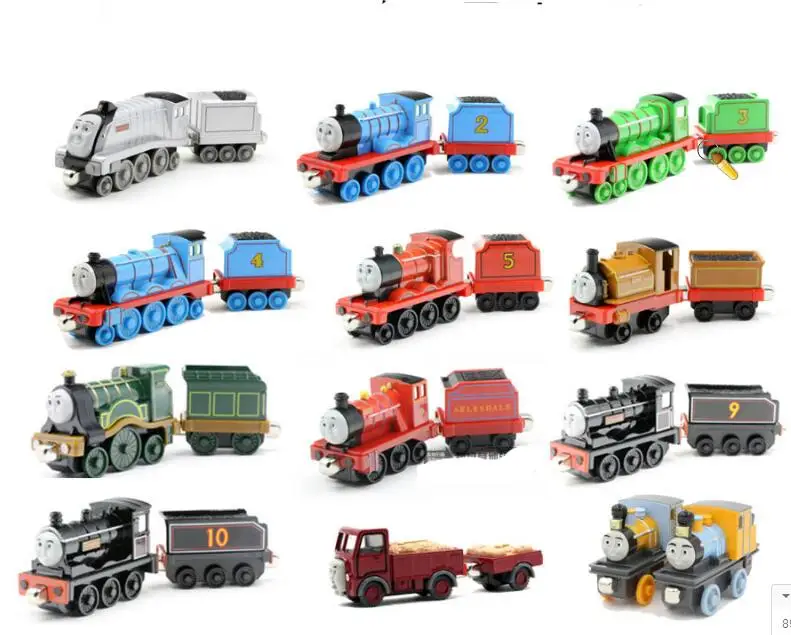 

Thomas & Friends --2pcs Locomotive & Tender Diecast Metal Train Megnetic Toy The Tank Engine Trackmaster Toy Gifts For Children