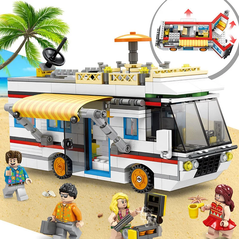 662 шт. Friends Girl Holiday House 3 в 1 Campering автомобиля строительные блоки Совместимые Legoings City View Развивающие детские игрушки 662 шт. Friends Girl Holiday House 3 в 1 Campering автомобиля строительные блоки Совместимые Legoings City View Развивающие детские игрушки