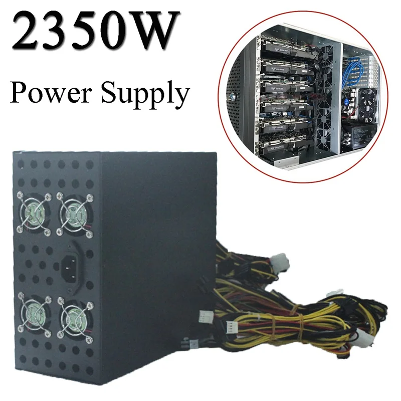 

2350W Power Supply For Eth Rig Ethereum Coin Mining Miner Dedicated Machine High Quality Computer power Supply For BTC