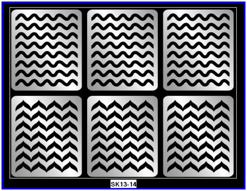 6 шт./лот Vinyls полый трафарет для ногтей неправильной формы многоразовый для маникюра наклейки штамповка шаблон для ногтей Наклейка SK01-48