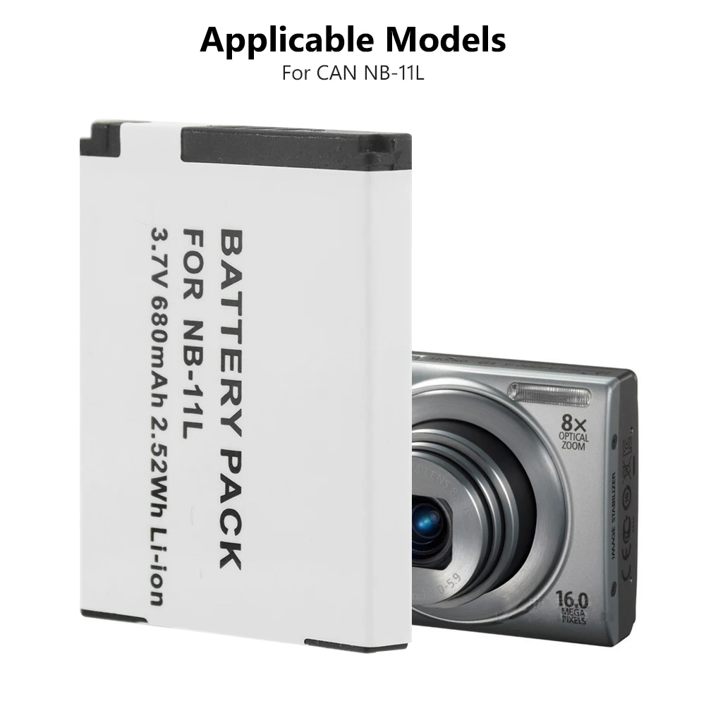 1/2 шт. 2020 Новый NB 11L NB11L 11LH 3 7 в 680 мАч литий ионный аккумулятор для Canon PowerShot A2300 A2400 A2500