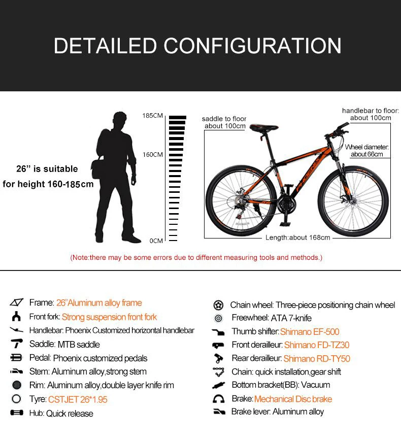 Phoenix 26 INCH Bike 21 24 Speed Mountain Bicycle Aluminium Double Disc Brake MTB Bike Bisiklet Bicicleta Mountain Road Cycling