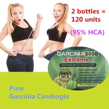 2 bottles 120 units Pure garcinia cambogia slimming products 95 HCA font b loss b font