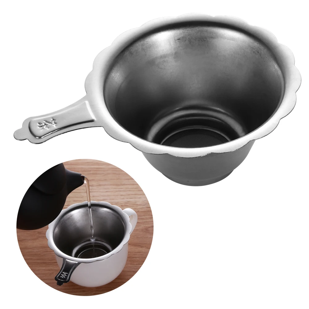 

Double-layer Tea Drinking Infuse Strainer Filter Fine Mesh Reusable Coffe Tea Filter Stainless Steel Teaware Kitchen Accessories