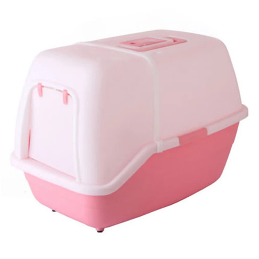 Closed Cat Litter Box Large Indoor Pet Toilet Training Bedpan Katzen