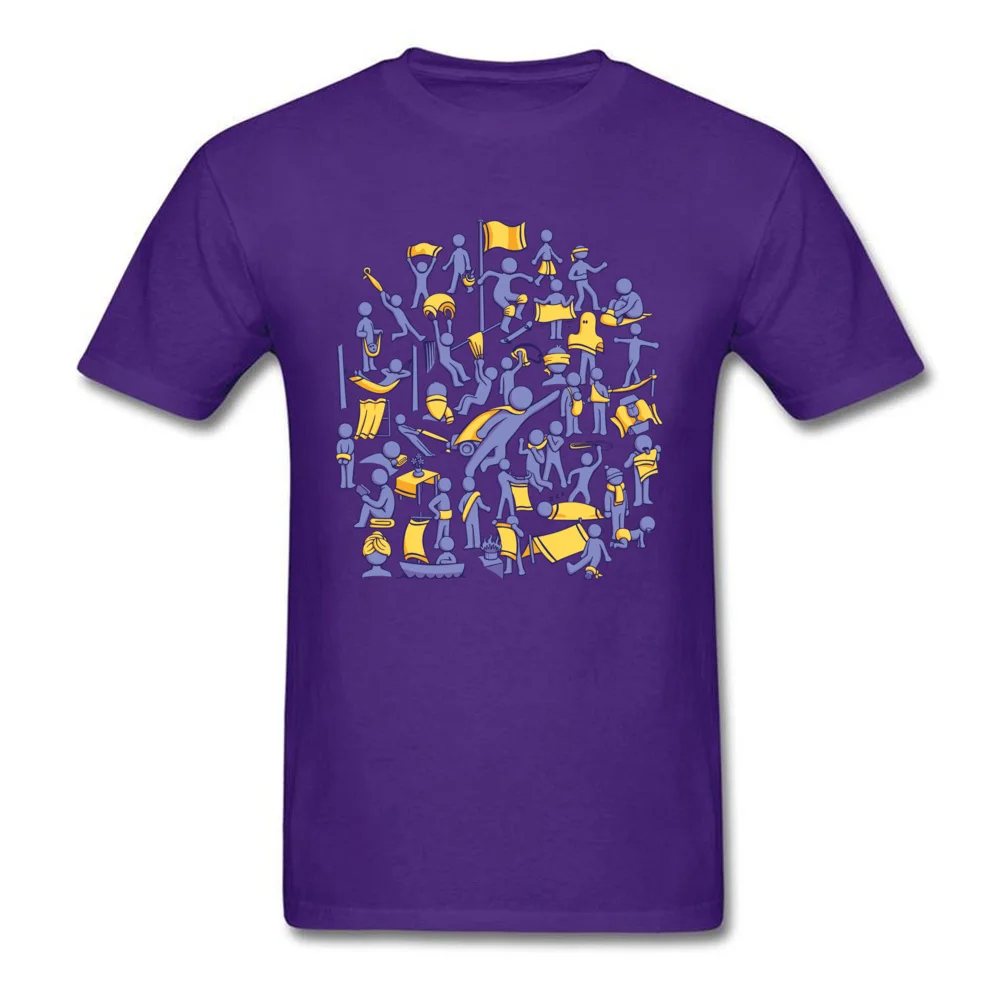 Men Family Tops T Shirt Round Neck Summer/Autumn 100% Cotton Fabric Tshirts Design Short Sleeve 42 Uses for Towels Sweatshirts 42 Uses for Towels purple