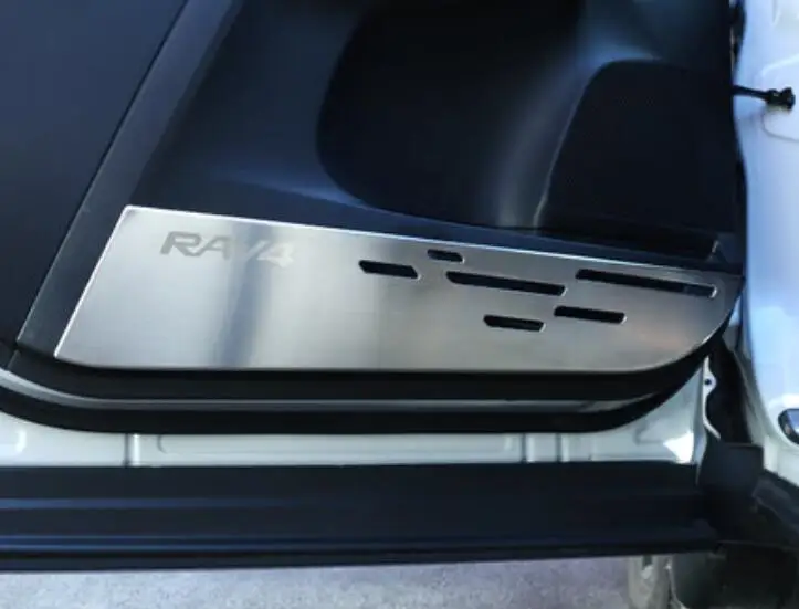 Для Toyota RAV 4 двери автомобиля анти-ногами коврик модификация аксессуар Нержавеющая Сталь Анти-ногами колодки украшения