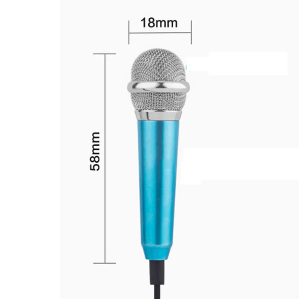 Portable 3.5mm Stereo Studio Mic KTV Karaoke Mini Handheld Microphone For Cell Phone Laptop PC Desktop 5.5cm*1.8cm Small Size#7