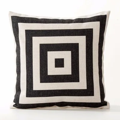 White & Black Pillow Cushion Cover Case