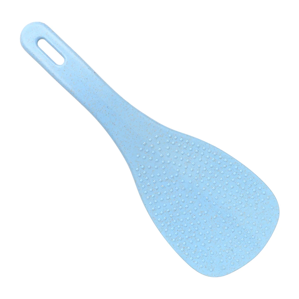 Антипригарная Пшеничная солома пластиковая ложка для риса рисоварка Лопата кухонный инструмент кухонная утварь - Цвет: Синий