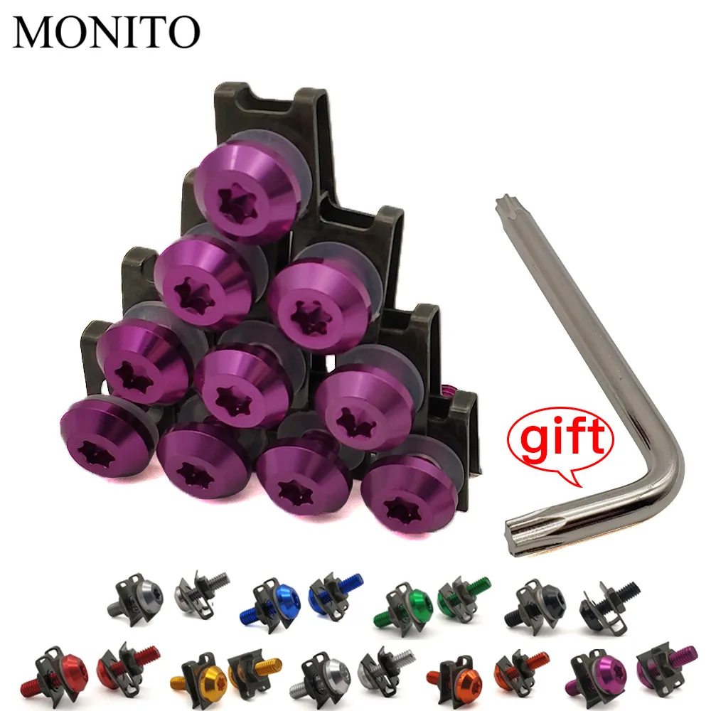 

10 PCS CNC For Buell 1125CR 1125R M2 Cyclone Ulysses XB12X X1 XB12 Motorcycle Fairing Screws Custom Moto Body Spring Nuts Bolts