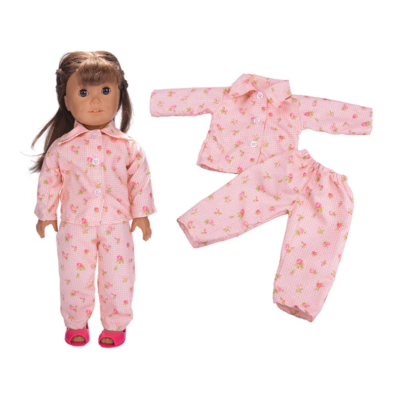 18-дюймовые куклы пижамная одежда-фасон, одежда для детей с рисунком из мультфильма «Мой маленький детский-18 ''/жизнь/кукла Generation аксессуары-игрушка для девочек Подарки