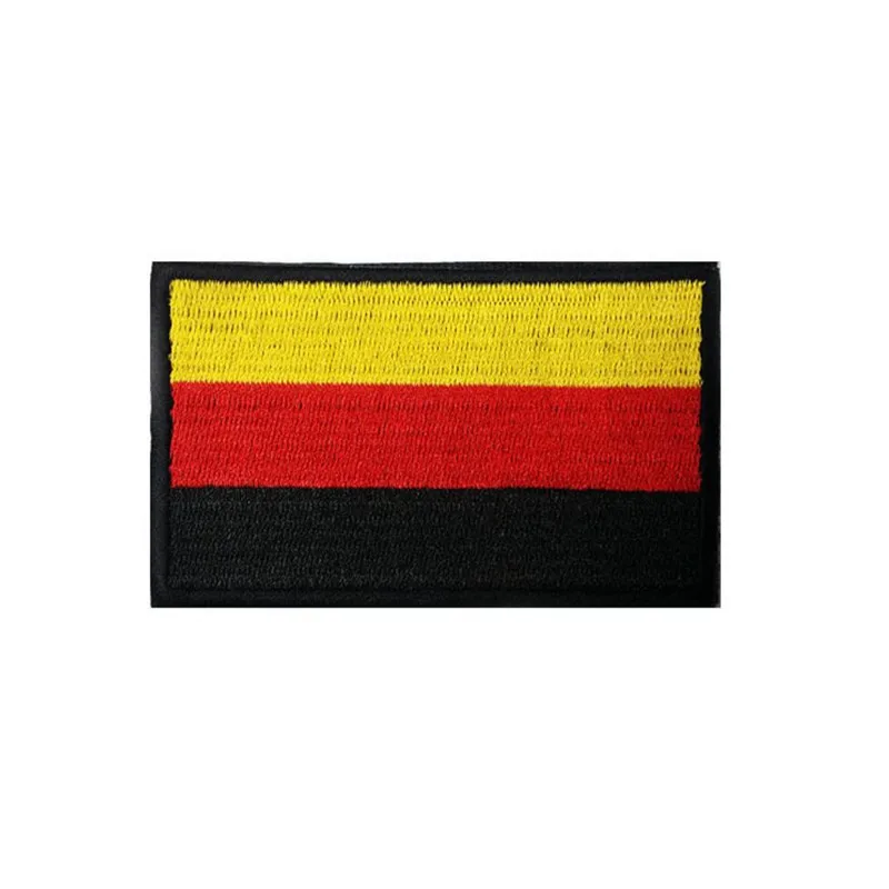 AHYONNIEX, 1 шт., тканевые нашивки с флагом, для Украины, ЕС, чешский, Хорватии, Шотландии, России, нашивки с 3D флагом, нашивки для куртки, джинсовой одежды - Цвет: Germany black rim
