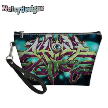 

Women Makeup Bag Cosmetic Case Make Up Organizer Toiletry Storage Fans Printed Travel Wash Pouch Street Graffiti Printing