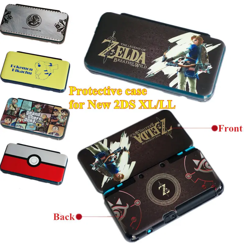 

Nintend New 2DS LL/XL Accessories Pattern Case Pokeball Pikachus Protective Hard Cover Shell Skin for Nintendo Console Games