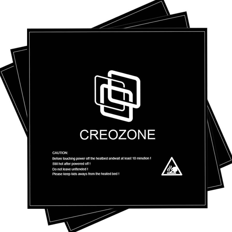 

CREOZONE B2 3Pcs 3D Printer Bed Build Sheet 8.66"*8.66" (220mm*220mm) 100% No Adhensive Residue Heated Bed Build Surface