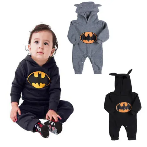 

Infant Toddler Baby Boy Girl Cute Comfortable Long Sleeve Romper Batman Jumpsuit Clothes Outfits High Quality Hot Sale