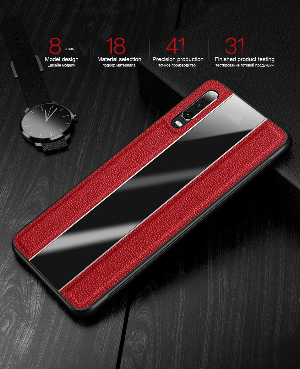 For Huawei P30 Pro Case Porsche Style Luxury Leather Cover for Huawei P30 P20 Lite P20 Pro Protective Cases Soft Gentleman (8)