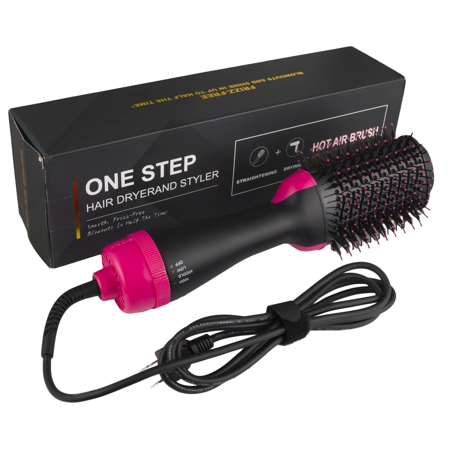 & Volumizer Rolo Girar Styler Rotativa Escova