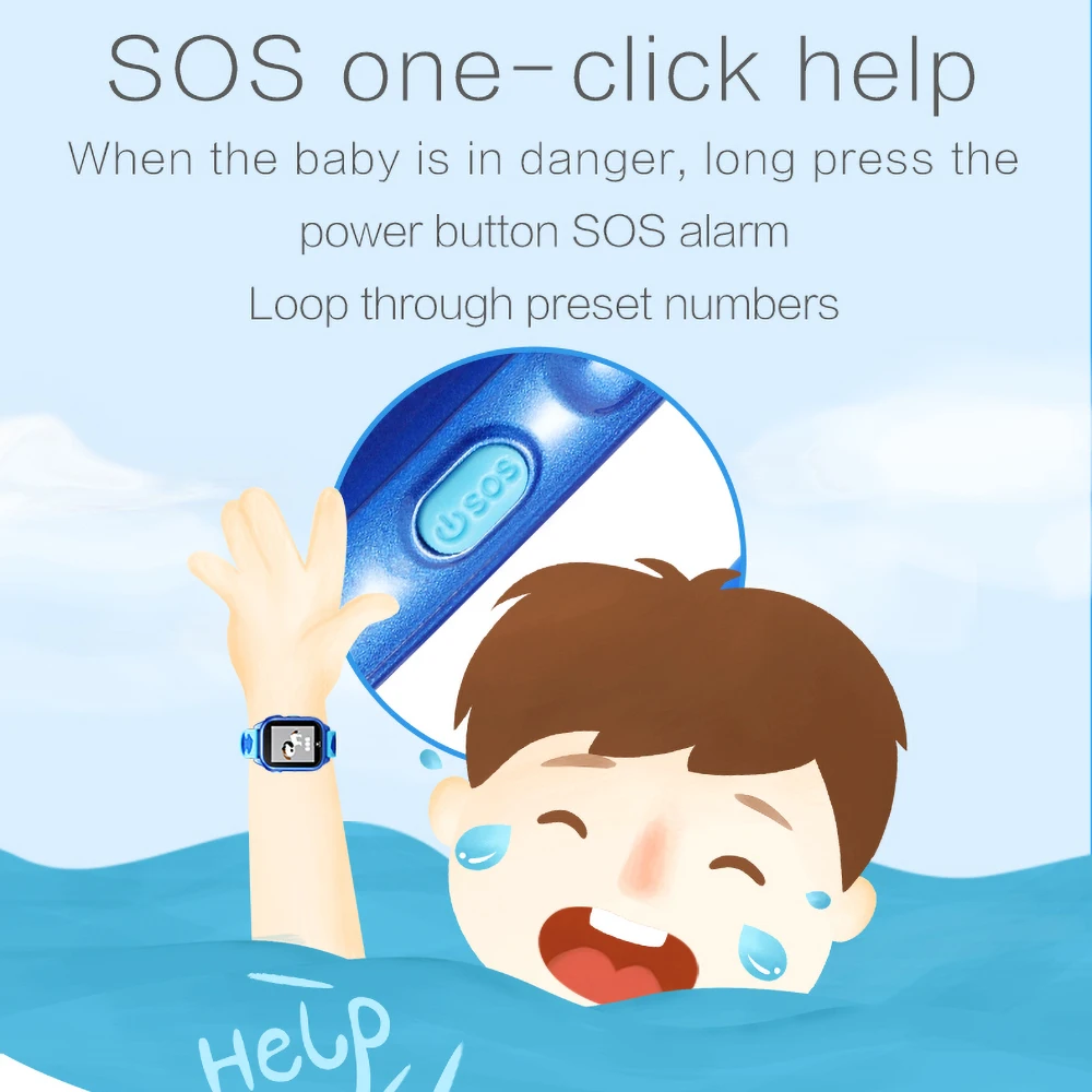 Смарт gps трекер SOS водонепроницаемый смарт-часы телефон дети ребенок локатор камера анти потеря монитор Совместимость IOS и Android