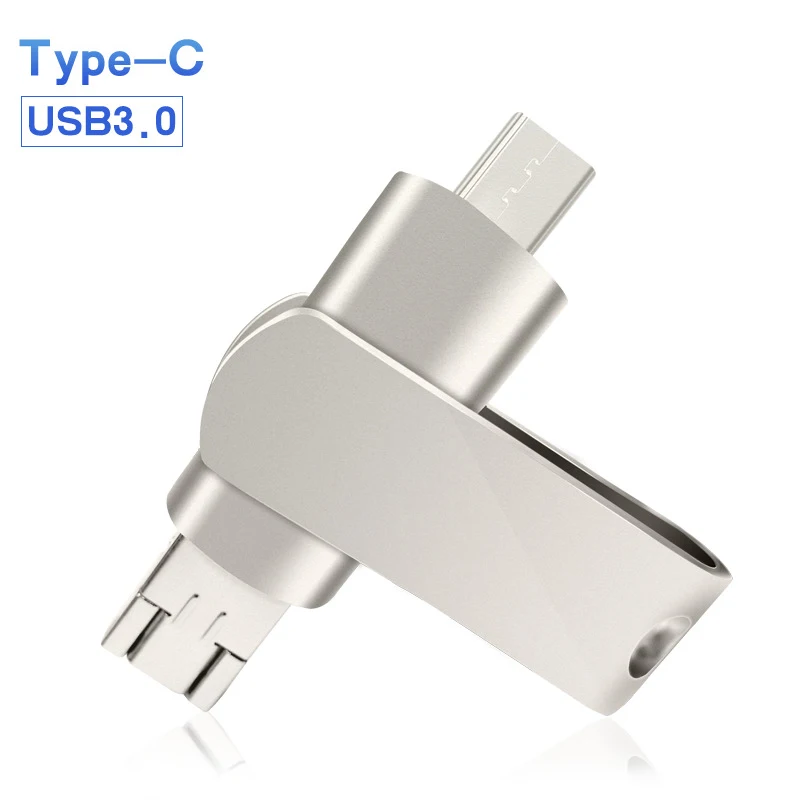 

Luxury Flash Drive USB 3.0 Metal Real Capacity Flash Disk 32GB USB 3.0 64GB 16GB 128GB Pendrive Type C For Android Laptop PC