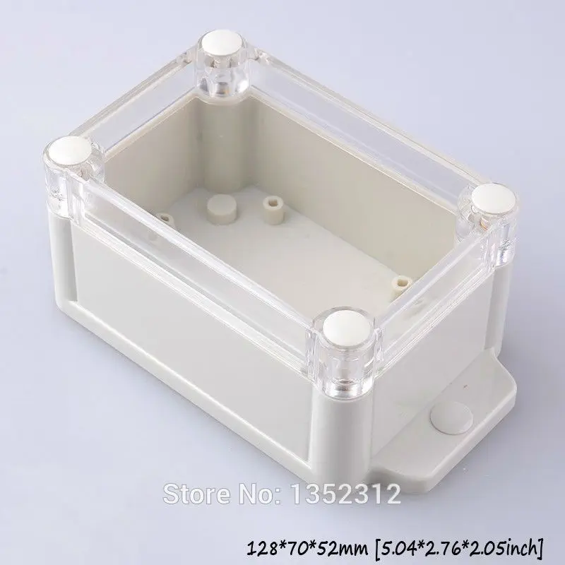 

2 pcs/lot 128*70*52mm IP68 waterproof plastic enclosure wall mount electrical enclosure weatherproof PLC box DIY project box
