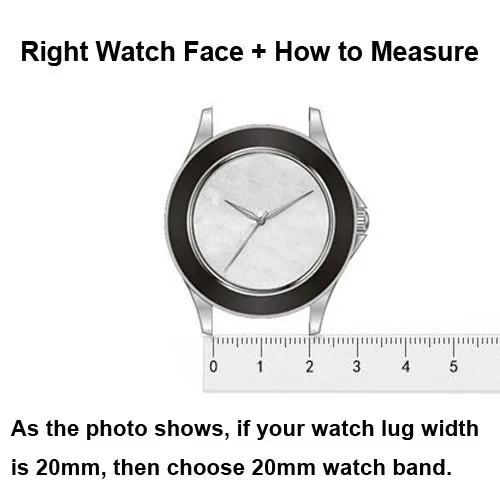 Right watch face how to measure