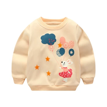 

2018 New winter autumn children clothing baby girls infants Cartoon cotton long sleeve Sweet princess T-shirt tops tee