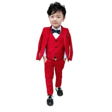 Новые костюмы для мальчиков на свадьбу, Костюм Джентльмена, подарок на день рождения, платья для мальчиков, блейзер+ жилет+ штаны, комплекты одежды из 3 предметов, Детский костюм