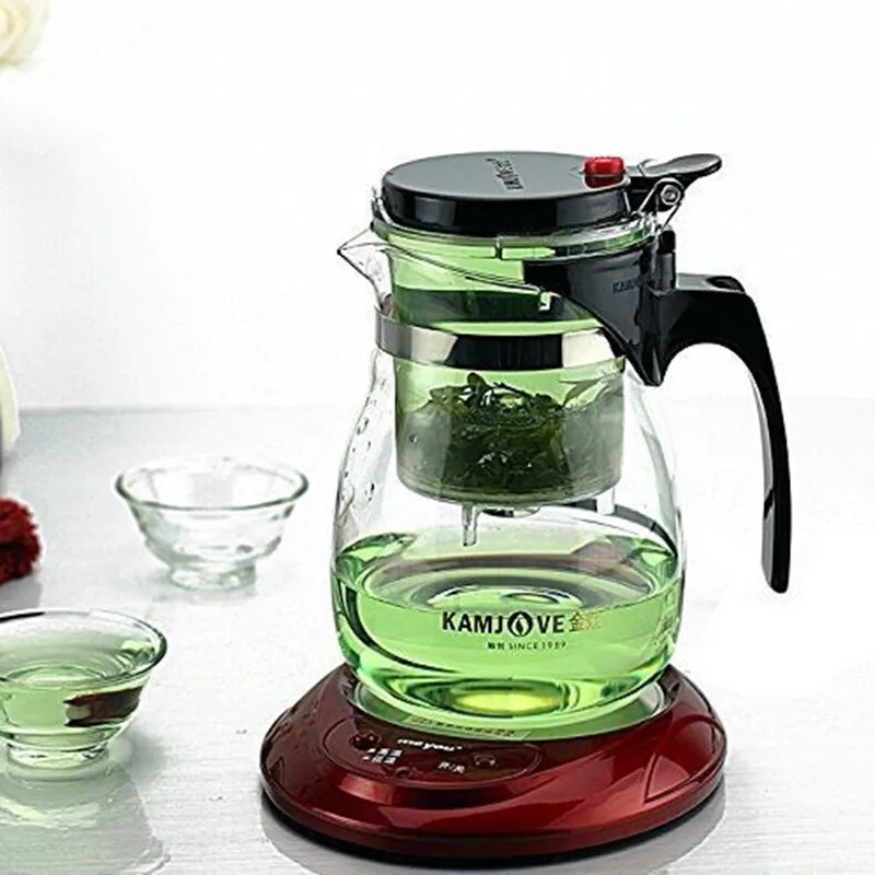 High quality Kamjove Glass Gongfu Tea Maker Press AUTO OPEN Art tea Cup Teapot with Infuser