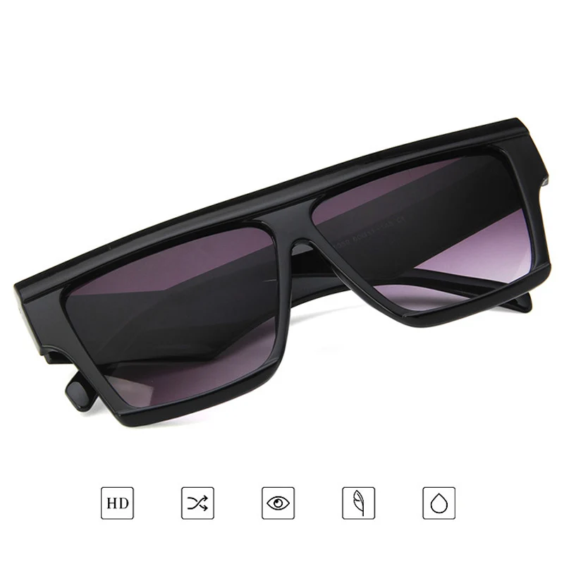 Винтажные негабаритные Квадратные Солнцезащитные очки женские личные модные дикие красные черные градиентные тонированные цветные линзы женские солнцезащитные очки UV400