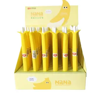 

new banana mechanical pencil korea kawaii plastic automatic pencil 0.5mm lead for writing gift office school supplies 36pc/lot