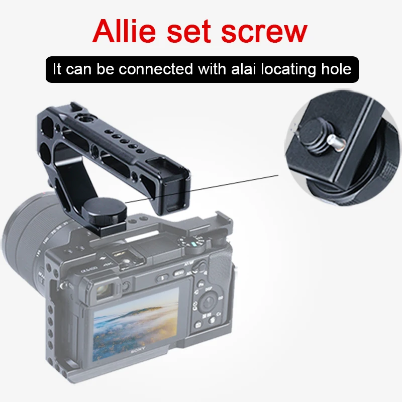 UURig DSLR Верхняя ручка рукоятка с Arca Quick Release 4 крепления для холодного башмака с металлическим креплением для видеокамеры для sony A6400