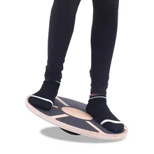 Деревянная доска для балансировки фитнес-оборудования тренировочная Поворотная доска поддержка вращение на 360 градусов для скручивания упражнений Нескользящая