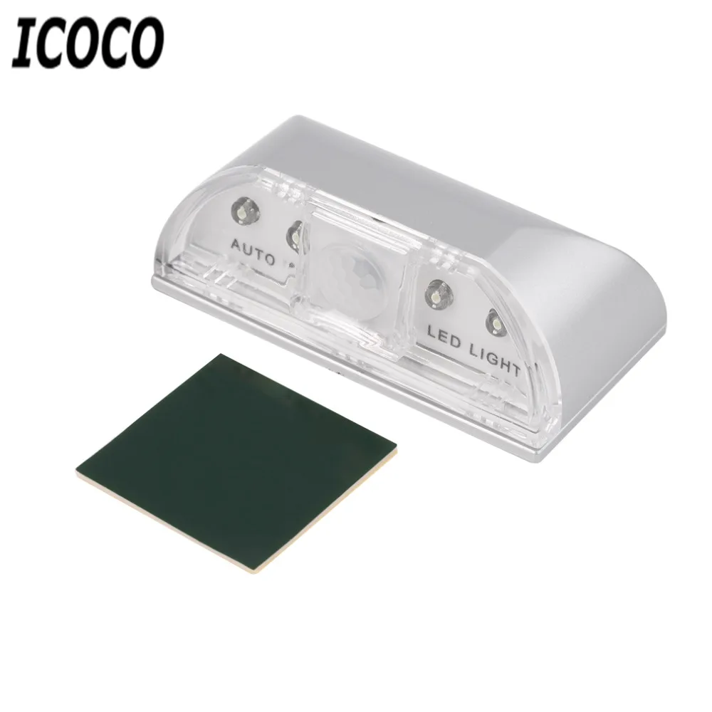 ICOCO 1pc 4 LED PIR Wireless Auto IR Infrared Sensor Motion Detector Key Hole Lamp Ambient