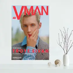 Красивый на заказ Troye Sivan декоративный холст плакат высокое качество украшение дома настенное искусство ткань шелковая ткань настенный