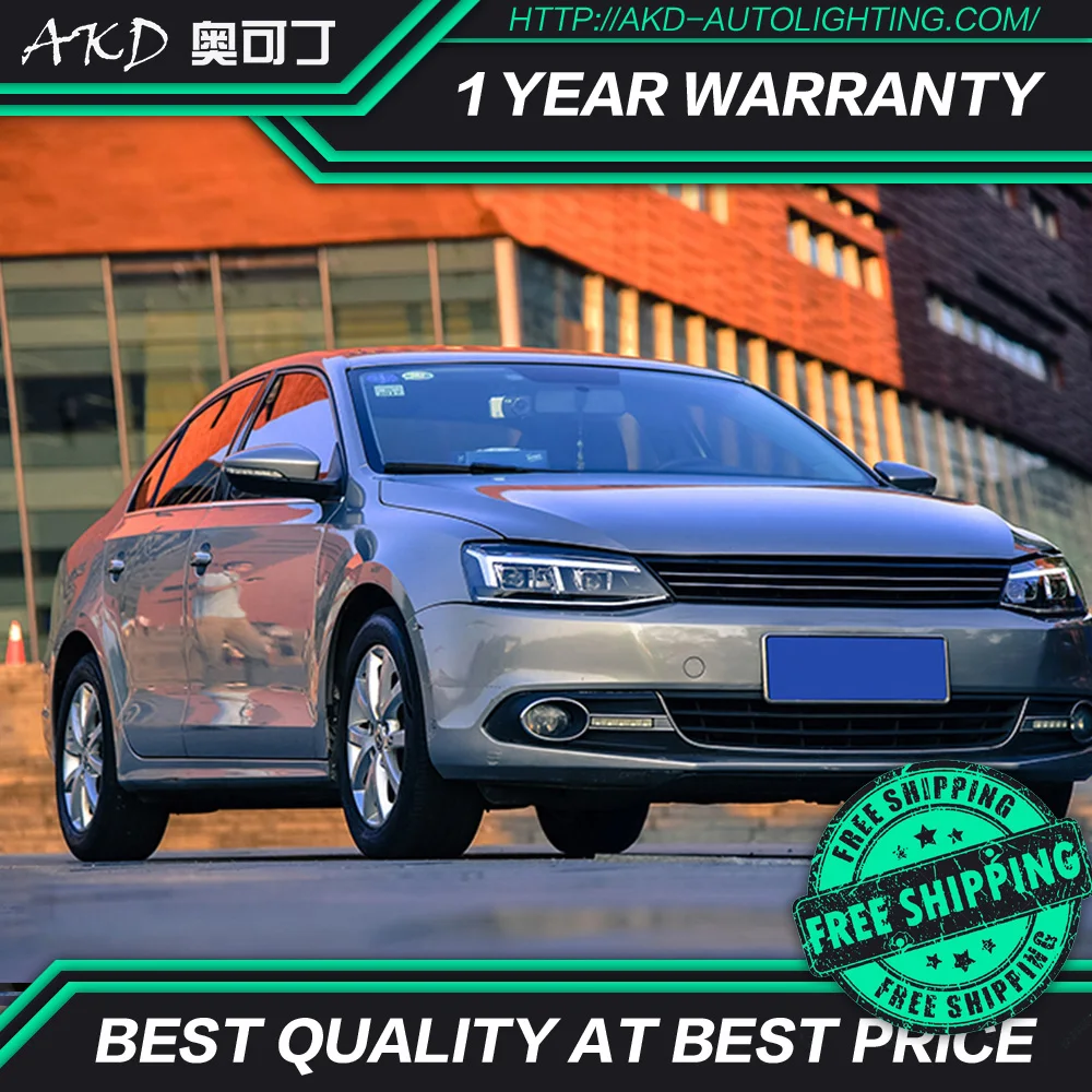AKD тюнинг автомобильных фар для VW Jetta MK6 R8 Тип светодиодные фары DRL ходовые огни Bi