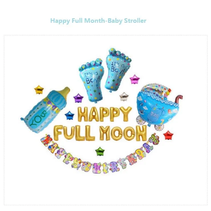 Happy Full Moon Birthday Party Decoration Balloon Package Colourful Balloons Event Supplies Foil Balloons Balloon Animal Balloon Namesballoon Drop Aliexpress