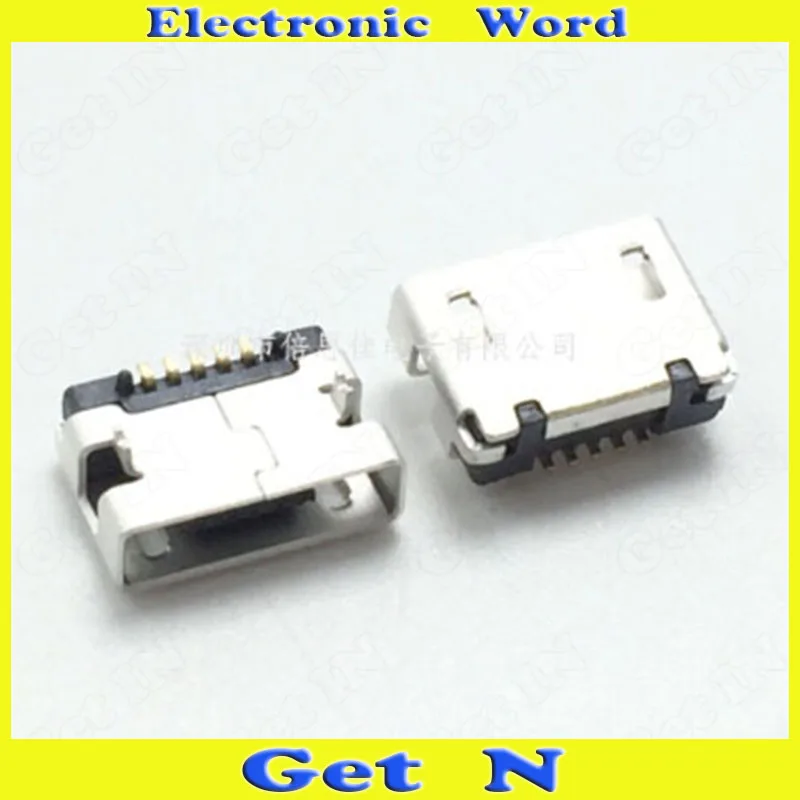 

25pcs 5.9MM Spacing Micro USB Port Jacks Phone Micro USB Power Data Female Socket AB Typeemale Socket