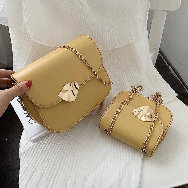 

Chic little bag female han edition joker contracted single shoulder bag 2019 new western style chain worn small package