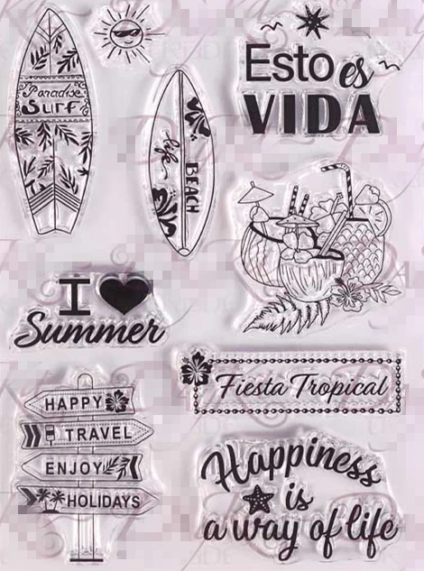 

Spanish stamp Clear Stamp for Scrapbooking Transparent Silicone Rubber DIY Photo Album Decor B1102