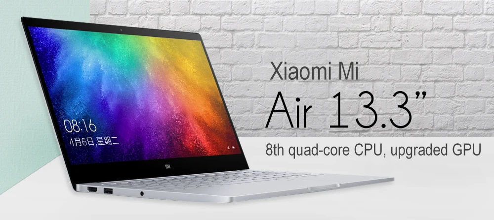 Xiaomi Mi Air Ноутбук 13,3 дюймов Windows 10 Intel Core i5-8250U/i7-8550U NVIDIA GeForce MX250 8 Гб ram 256 ГБ SSD отпечаток пальца