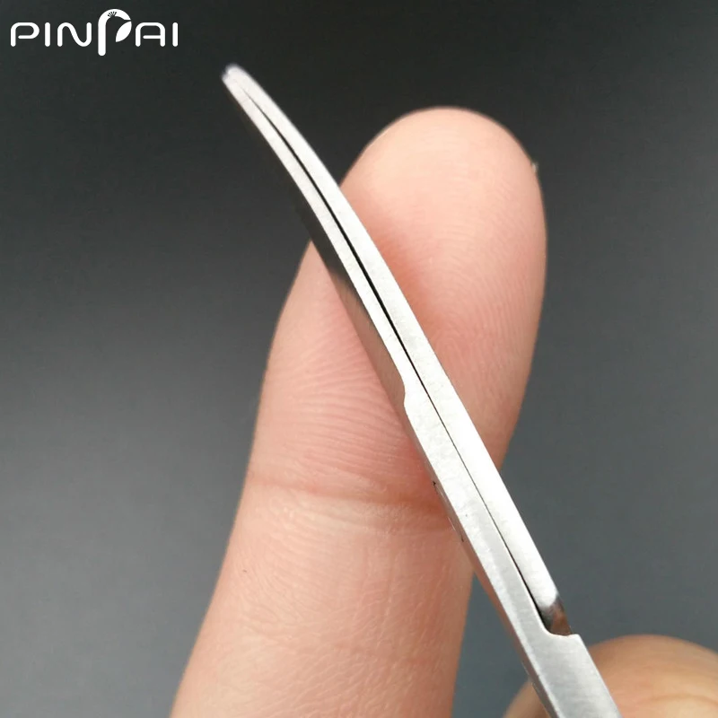 Professional 2PCS Stainless Steel Nail Scissors Manicure Scissors Eyebrow Nose Hair Nail Art Cuticle Curved Scissors Makeup Tool 4