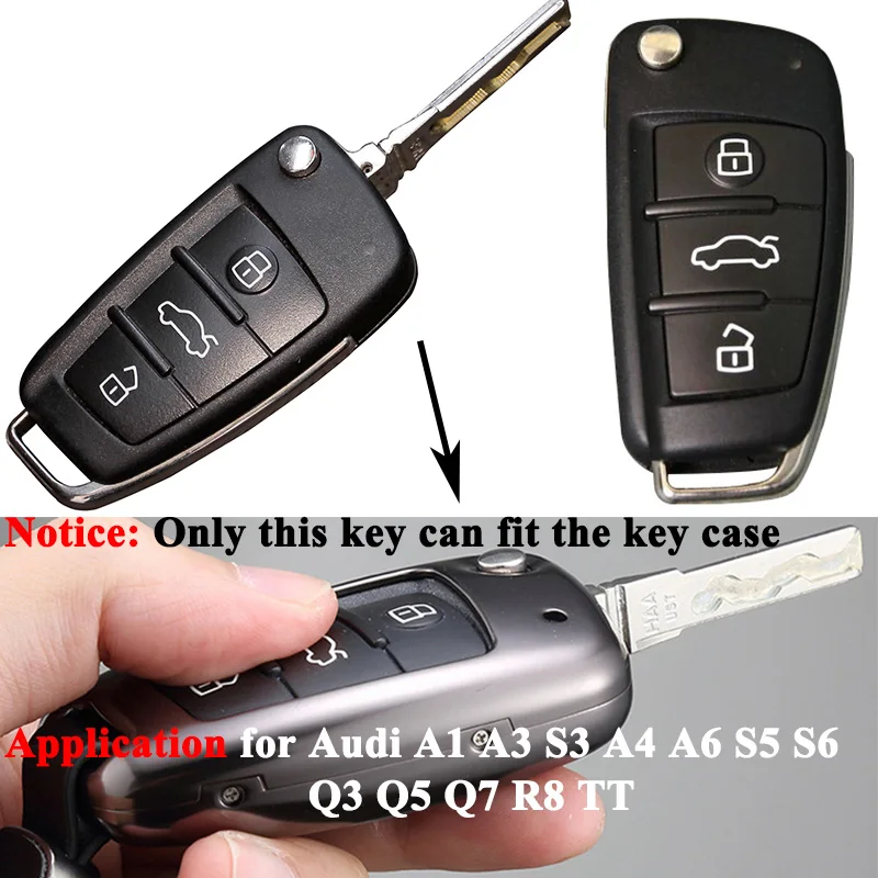 1 шт. seeyule Алюминий сплав Ключи чехол с кожаный пояс Оболочки сумка для хранения протектор для Audi A3 A4 S5 a6 Q3 Q5 R8 TT